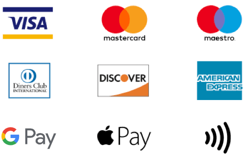 Visa payment terminals, Mastercard card machine, maestro payment terminal, american express card machine, diners contactless payments, diners club payment machine, discover card machine, apple pay contactless payments, Google Pay contactless payments