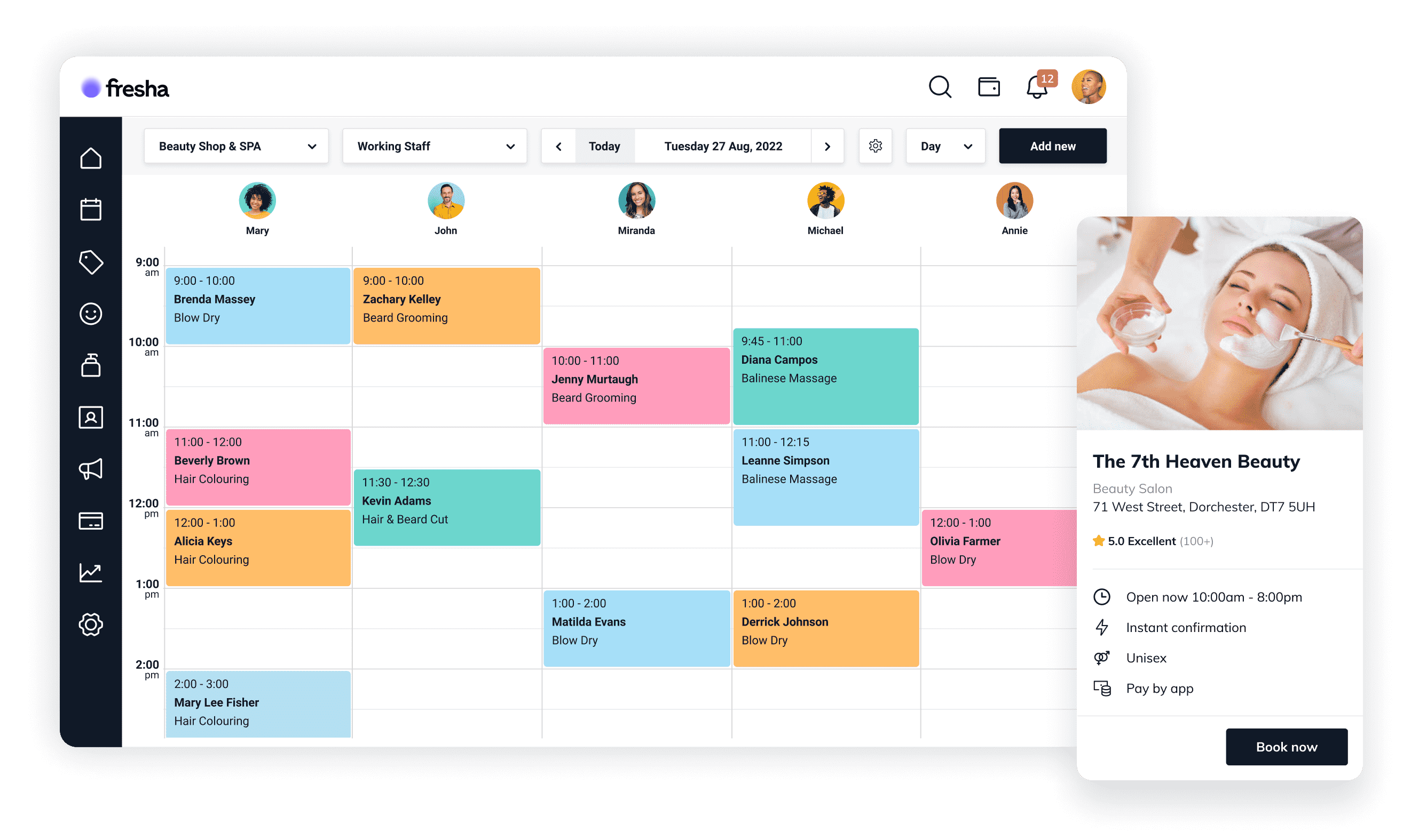 Fresha – Software für Salons und Spas