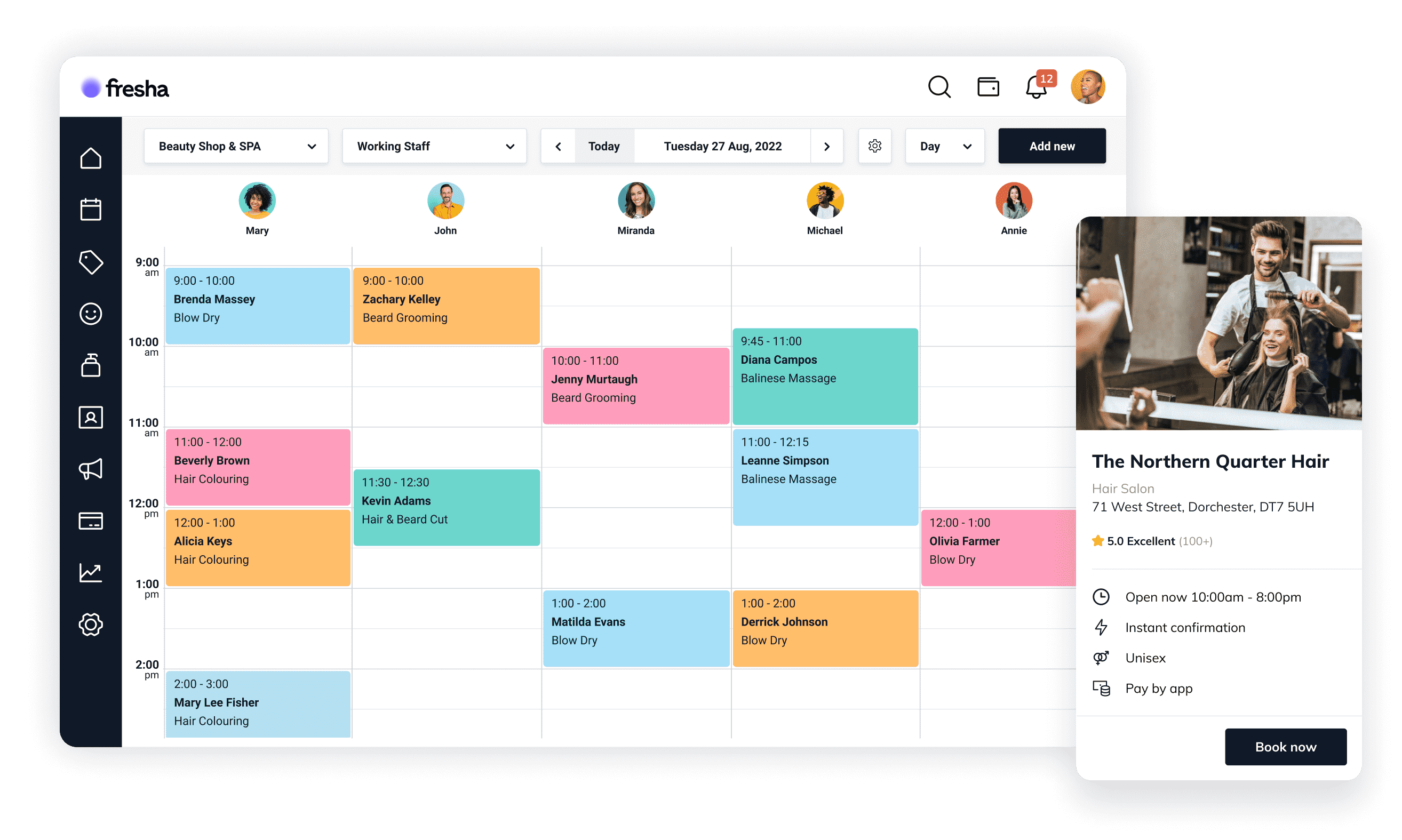 Fresha – Software für Salons und Spas