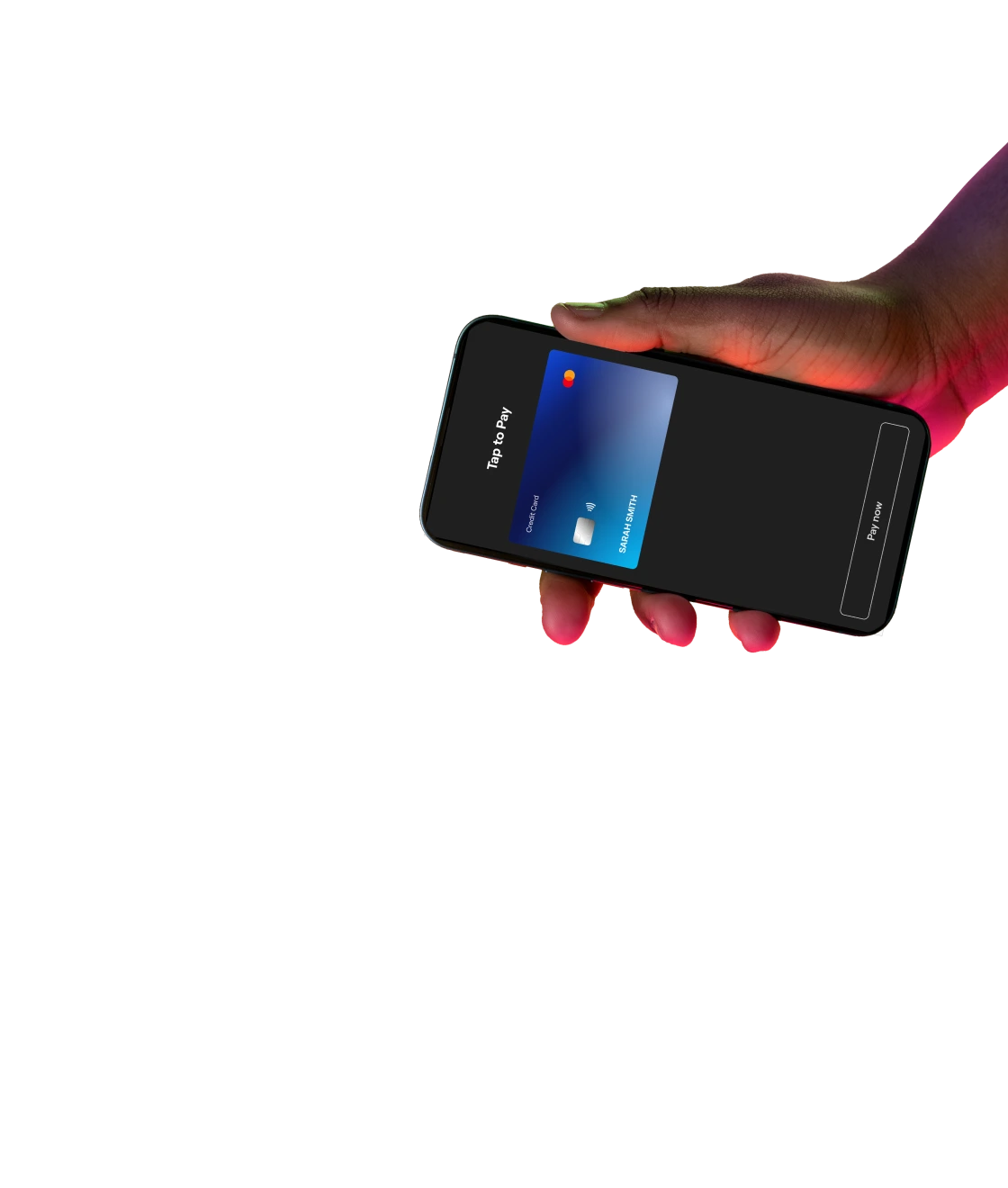 A phone, paying on the Fresha terminal