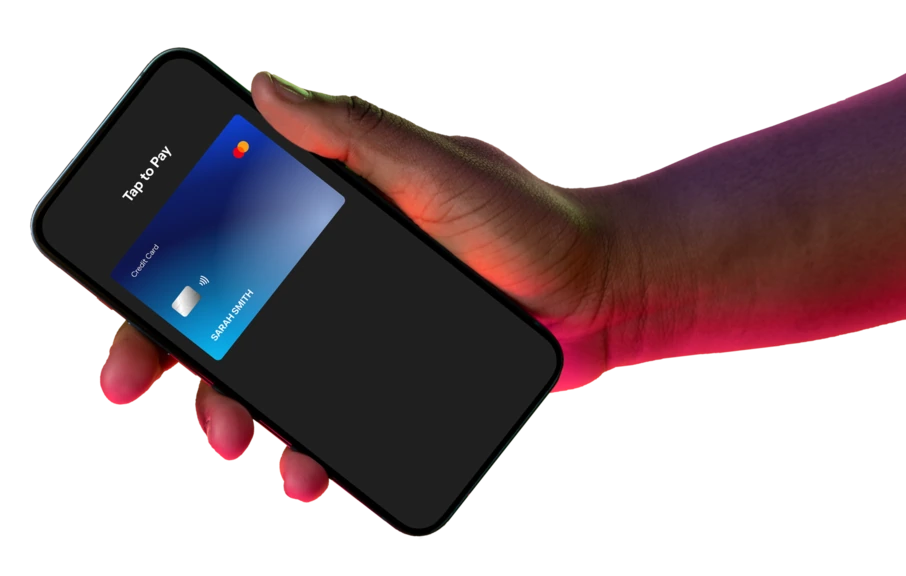 Ein Handy, das zum Bezahlen verwendet wird